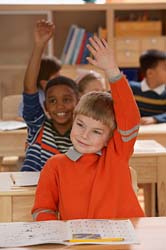 Kids Raising Hands